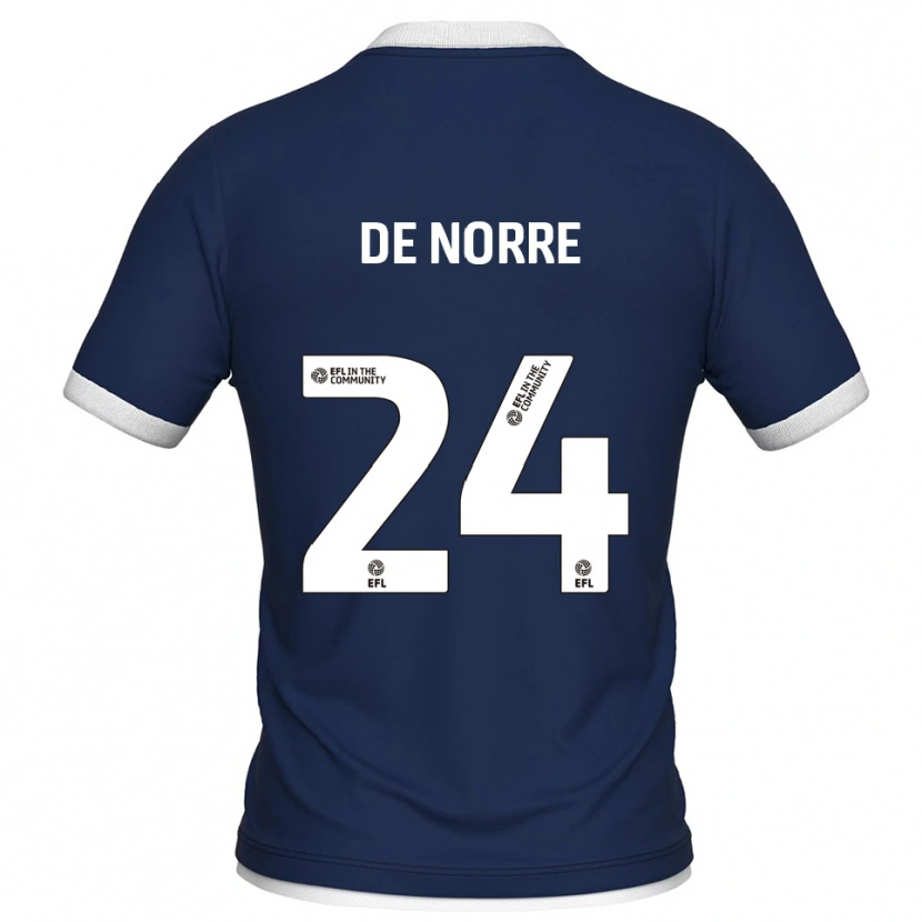 Danxen Herren Casper De Norre #24 Marine Weiß Heimtrikot Trikot 2025/26 T-Shirt Schweiz