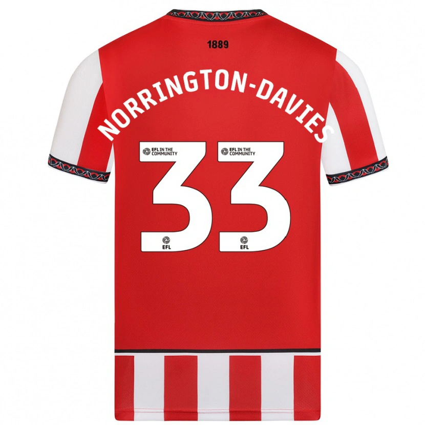 Danxen Herren Rhys Norrington-Davies #33 Rot Weiß Heimtrikot Trikot 2025/26 T-Shirt Schweiz