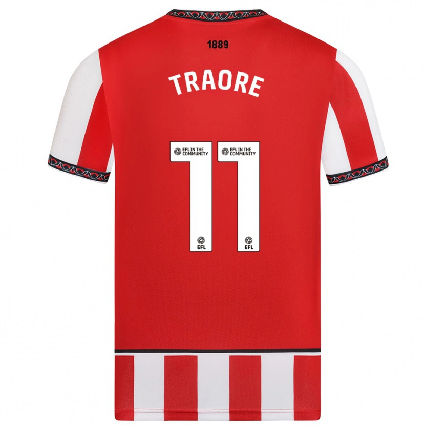 Danxen Herren Bénie Traoré #11 Rot Weiß Heimtrikot Trikot 2025/26 T-Shirt Schweiz