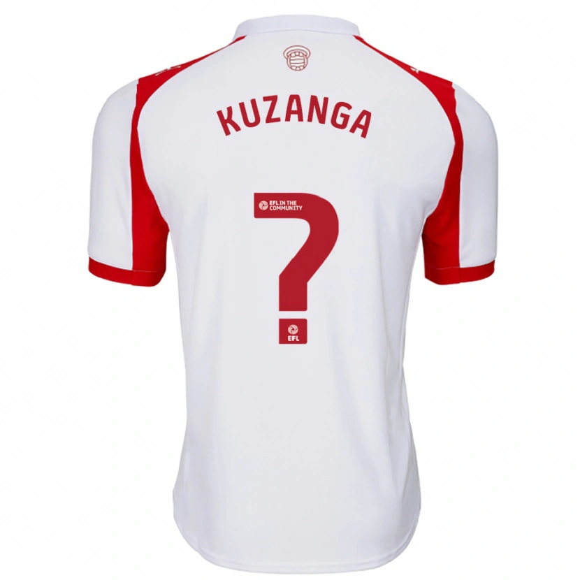 Danxen Herren Junior Kuzanga #0 Weiß Rot Heimtrikot Trikot 2025/26 T-Shirt Schweiz
