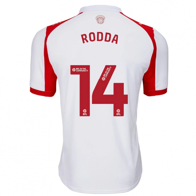Danxen Herren Harry Rodda #14 Weiß Rot Heimtrikot Trikot 2025/26 T-Shirt Schweiz