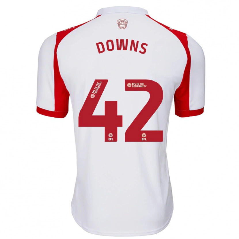 Danxen Herren Damion Downs #42 Weiß Rot Heimtrikot Trikot 2025/26 T-Shirt Schweiz