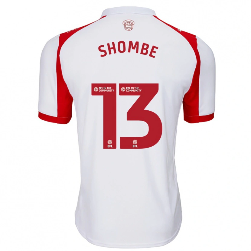 Danxen Herren Khiani Shombe #13 Weiß Rot Heimtrikot Trikot 2025/26 T-Shirt Schweiz