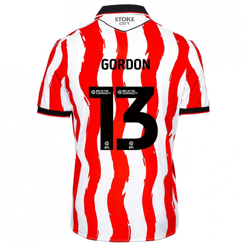 Danxen Herren Jonathon Gordon #13 Weiß Rot Heimtrikot Trikot 2025/26 T-Shirt Schweiz