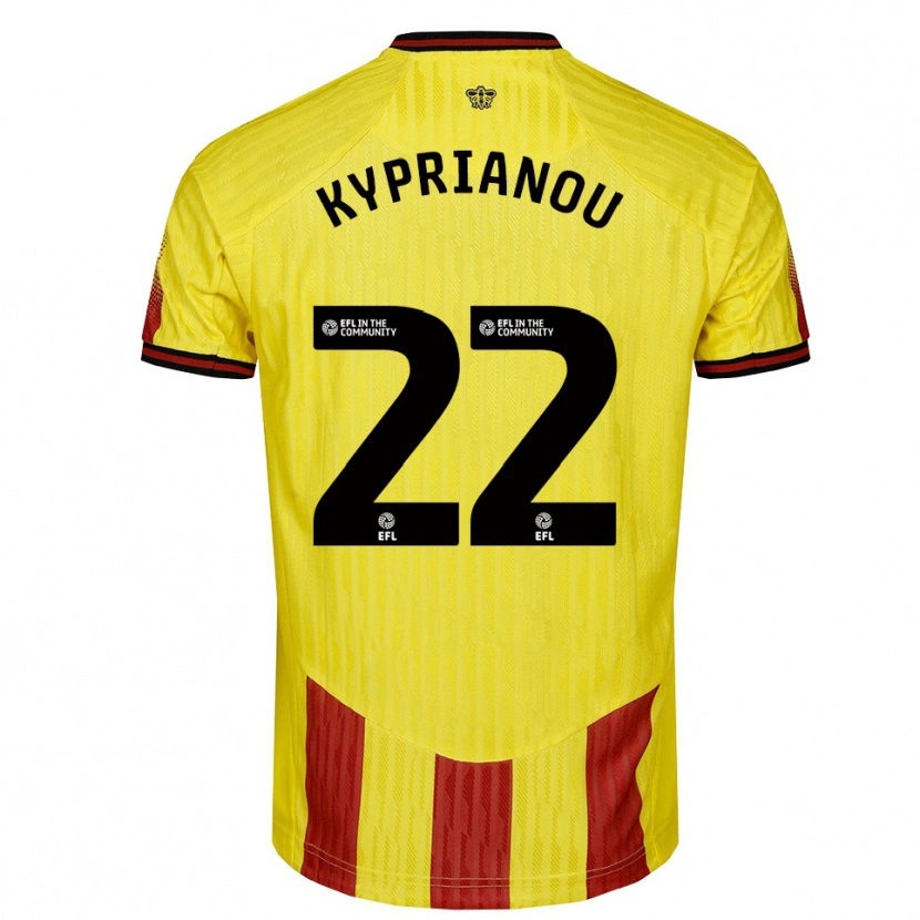 Danxen Herren Hector Kyprianou #22 Gelb Rot Heimtrikot Trikot 2025/26 T-Shirt Schweiz