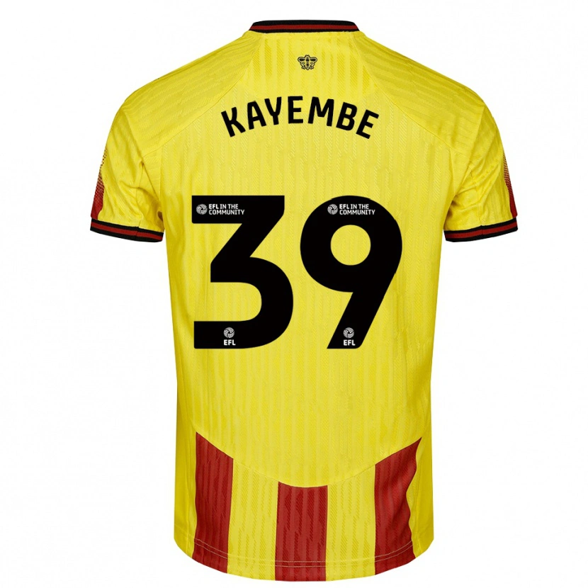 Danxen Herren Edo Kayembe #39 Gelb Rot Heimtrikot Trikot 2025/26 T-Shirt Schweiz