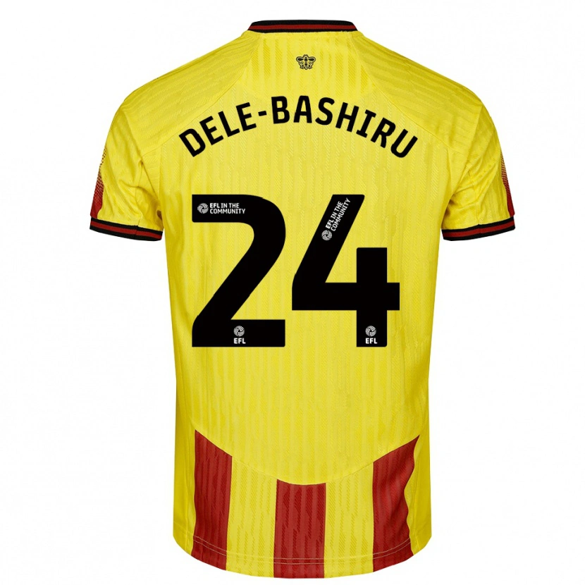 Danxen Herren Tom Dele-Bashiru #24 Gelb Rot Heimtrikot Trikot 2025/26 T-Shirt Schweiz