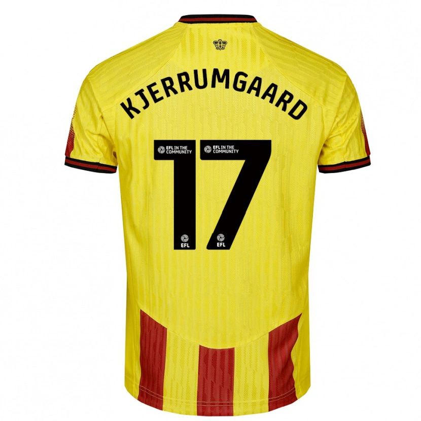 Danxen Herren Luca Kjerrumgaard #17 Gelb Rot Heimtrikot Trikot 2025/26 T-Shirt Schweiz
