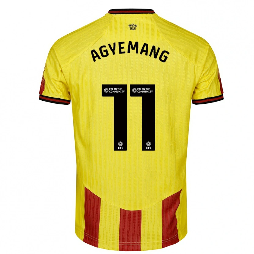 Danxen Herren Michelle Agyemang #11 Gelb Rot Heimtrikot Trikot 2025/26 T-Shirt Schweiz