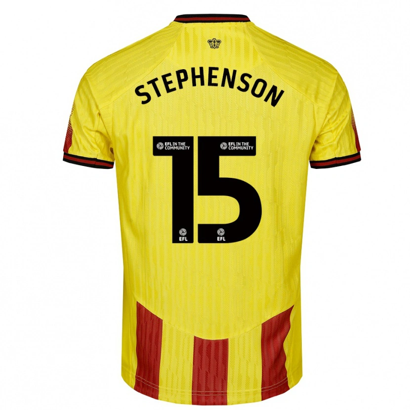 Danxen Herren Ollie Stephenson #15 Gelb Rot Heimtrikot Trikot 2025/26 T-Shirt Schweiz
