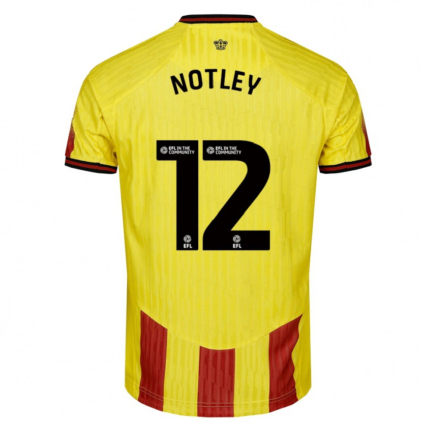 Danxen Herren Tyler Notley #12 Gelb Rot Heimtrikot Trikot 2025/26 T-Shirt Schweiz