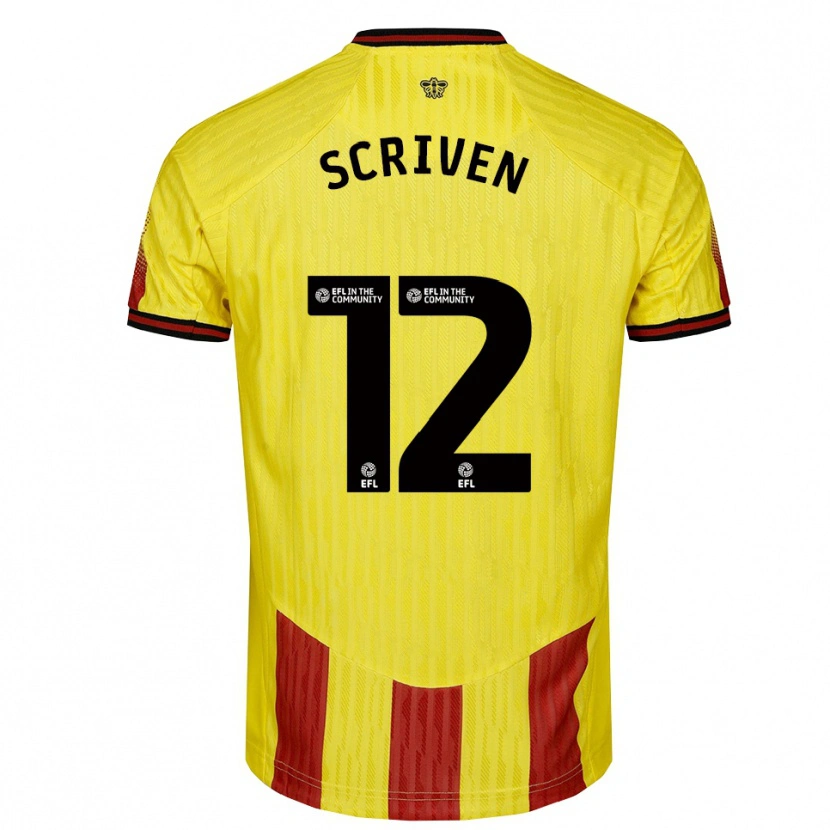 Danxen Herren Jonny Scriven #12 Gelb Rot Heimtrikot Trikot 2025/26 T-Shirt Schweiz