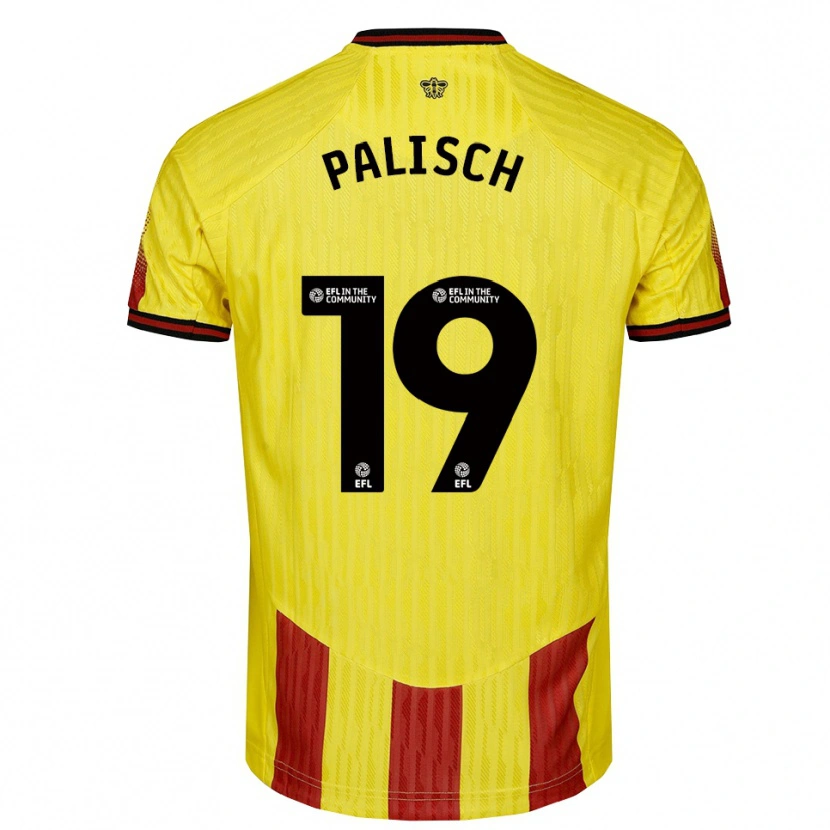 Danxen Herren Alli Palisch #19 Gelb Rot Heimtrikot Trikot 2025/26 T-Shirt Schweiz