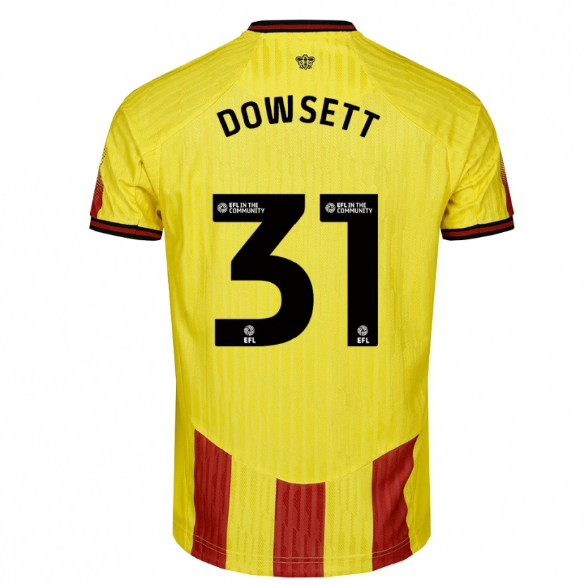 Danxen Herren Rebekah Dowsett #31 Gelb Rot Heimtrikot Trikot 2025/26 T-Shirt Schweiz