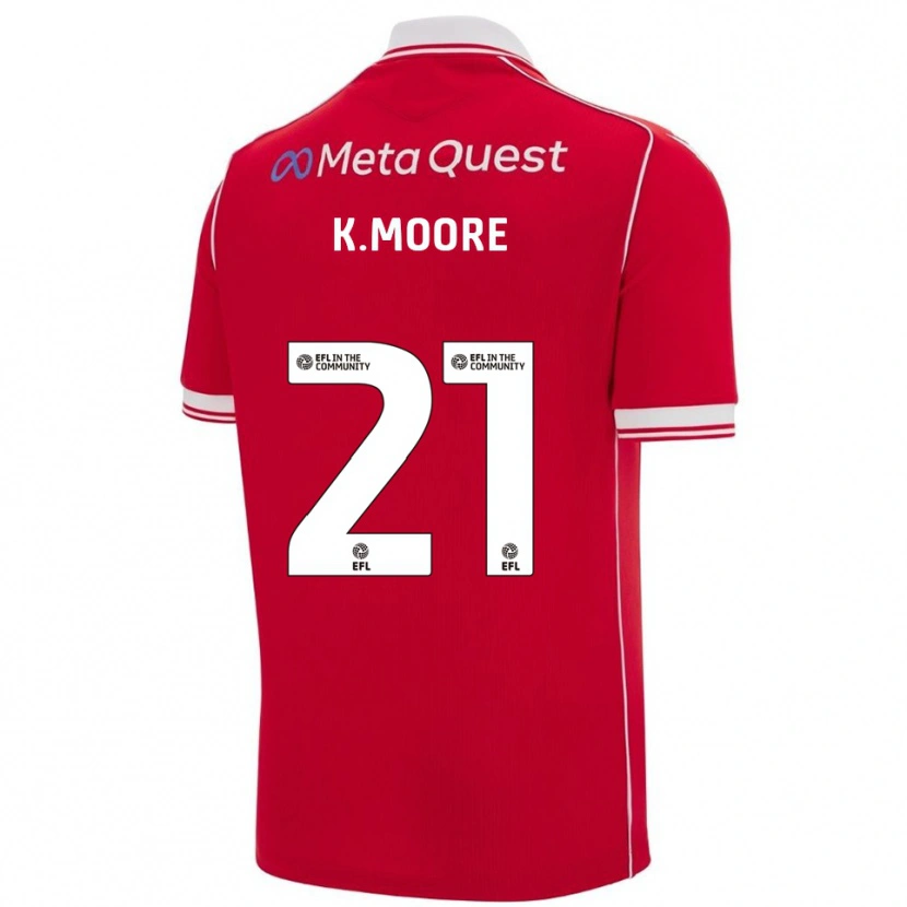 Danxen Herren Kieffer Moore #21 Rot Weiß Heimtrikot Trikot 2025/26 T-Shirt Schweiz