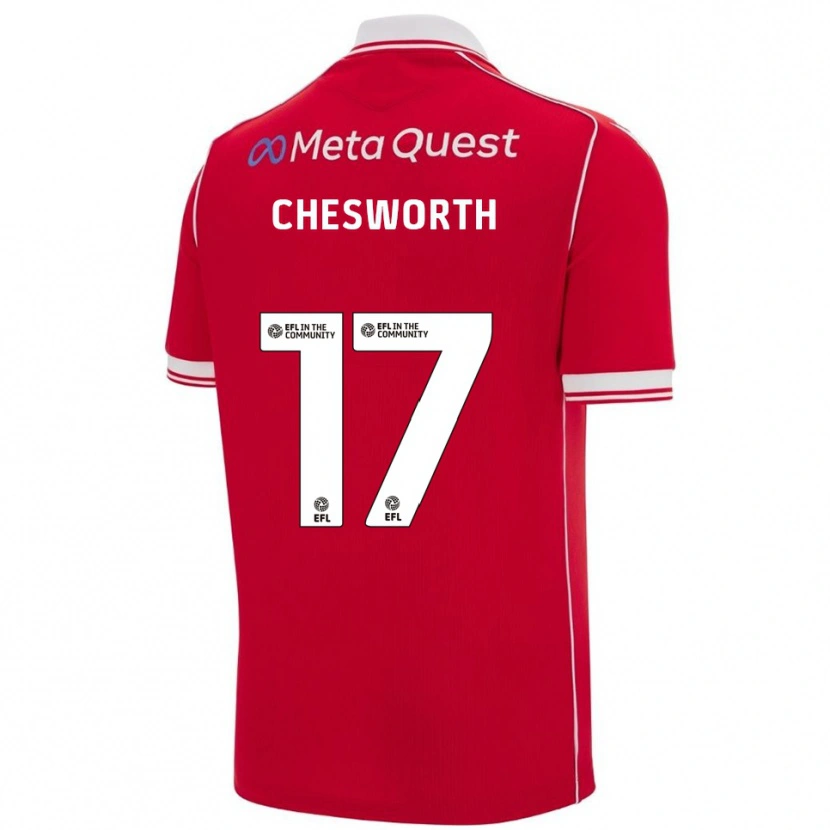Danxen Herren Samuel Chesworth #17 Rot Weiß Heimtrikot Trikot 2025/26 T-Shirt Schweiz