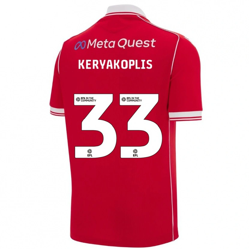 Danxen Herren Hannah Keryakoplis #33 Rot Weiß Heimtrikot Trikot 2025/26 T-Shirt Schweiz