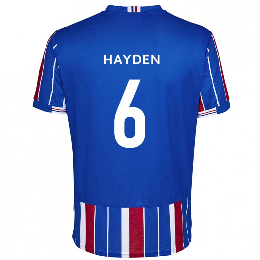 Danxen Herren Aaron Hayden #6 Blau Rot Weiß Heimtrikot Trikot 2025/26 T-Shirt Schweiz