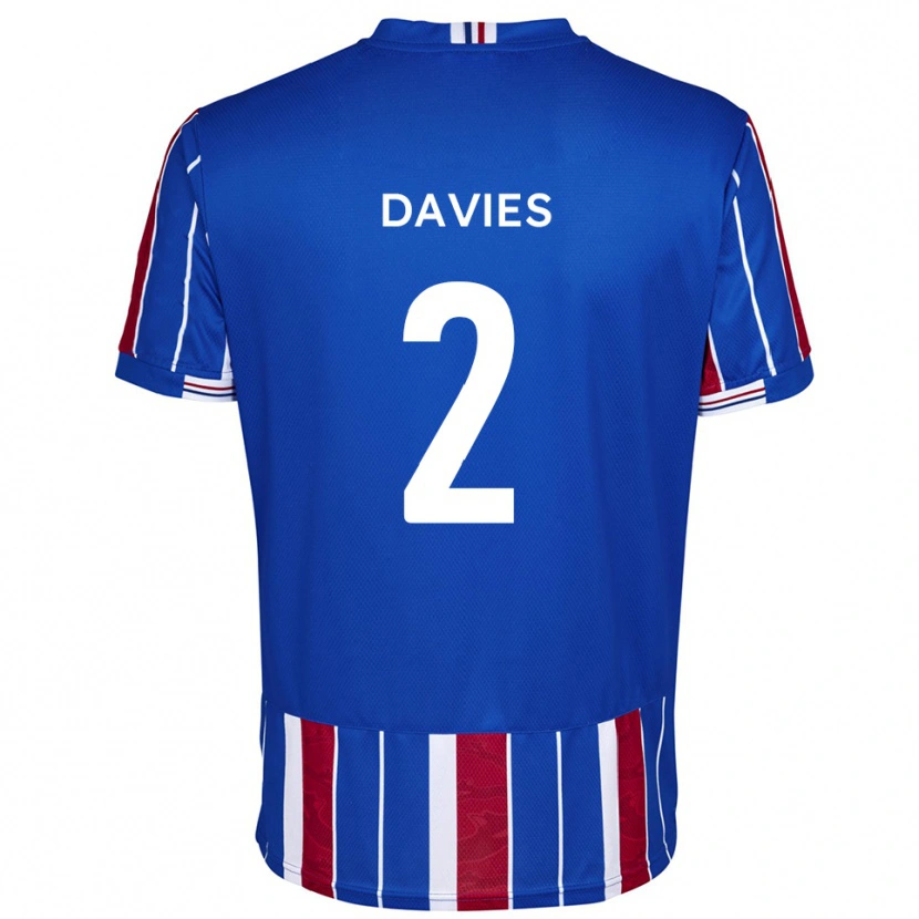 Danxen Herren Archie Davies #2 Blau Rot Weiß Heimtrikot Trikot 2025/26 T-Shirt Schweiz