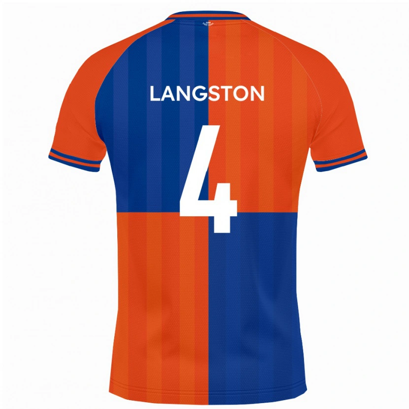 Danxen Herren George Langston #4 Orange Königsblau Heimtrikot Trikot 2025/26 T-Shirt Schweiz