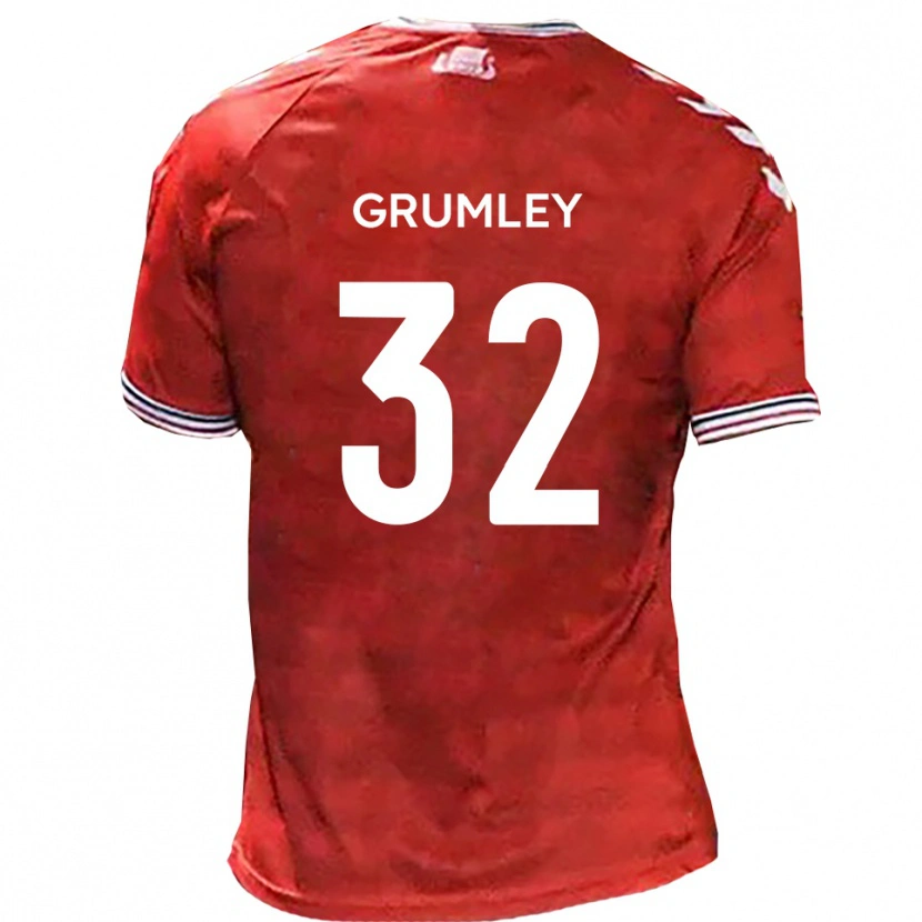 Danxen Herren George Grumley #32 Rot Weiß Heimtrikot Trikot 2025/26 T-Shirt Schweiz