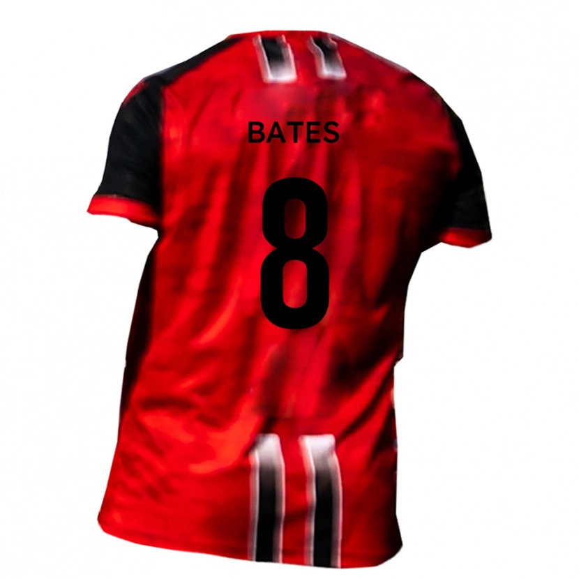 Danxen Herren Alfie Bates #8 Rot Schwarz Heimtrikot Trikot 2025/26 T-Shirt Schweiz