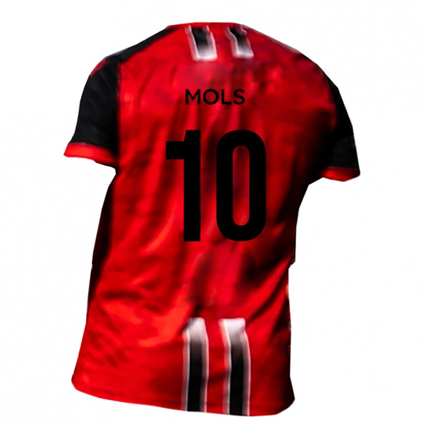 Danxen Herren Stefan Mols #10 Rot Schwarz Heimtrikot Trikot 2025/26 T-Shirt Schweiz