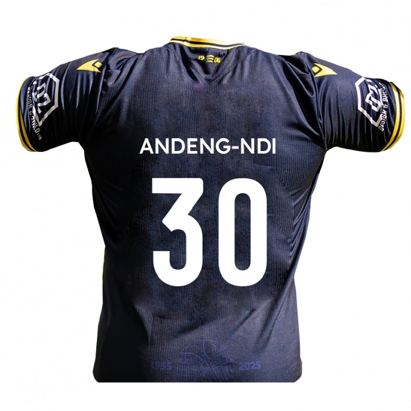 Danxen Herren Collin Andeng-Ndi #30 Marine Gelb Heimtrikot Trikot 2025/26 T-Shirt Schweiz