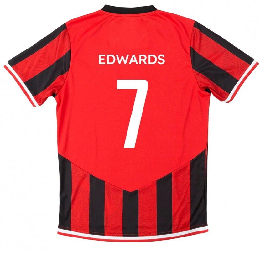 Danxen Herren Gwion Edwards #7 Rot Schwarz Heimtrikot Trikot 2025/26 T-Shirt Schweiz