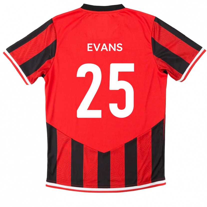 Danxen Herren Andy Evans #25 Rot Schwarz Heimtrikot Trikot 2025/26 T-Shirt Schweiz