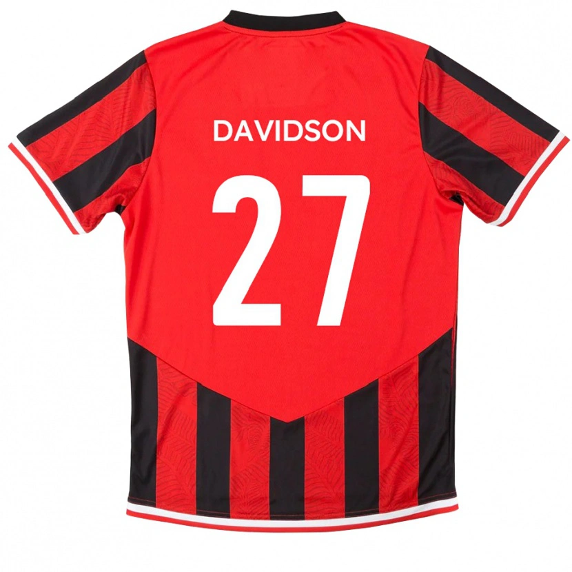 Danxen Herren Mani Davidson #27 Rot Schwarz Heimtrikot Trikot 2025/26 T-Shirt Schweiz
