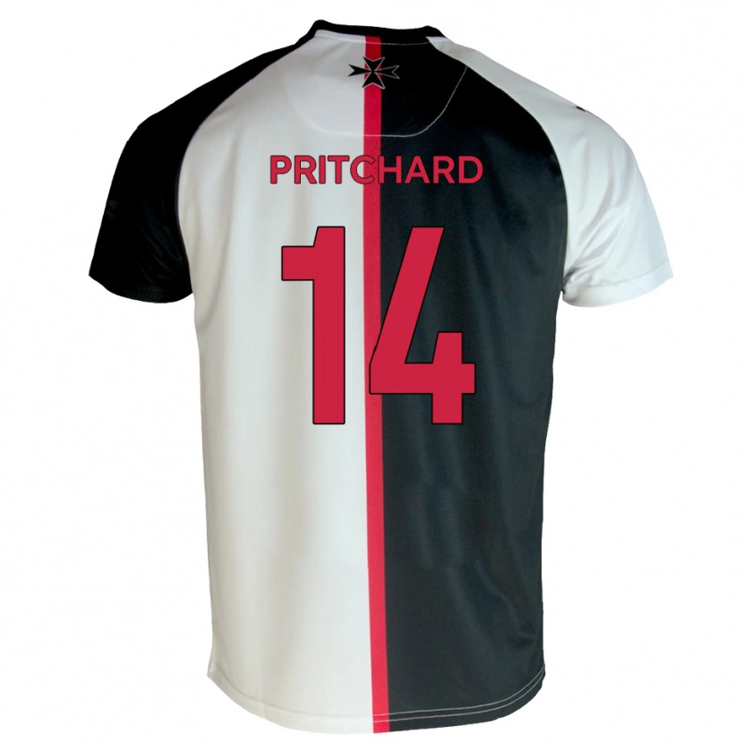 Danxen Herren Harry Pritchard #14 Weiß Schwarz Heimtrikot Trikot 2025/26 T-Shirt Schweiz