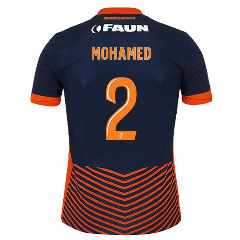 Danxen Herren Isyak Mohamed #2 Mitternachtsblau Orange Heimtrikot Trikot 2025/26 T-Shirt Schweiz