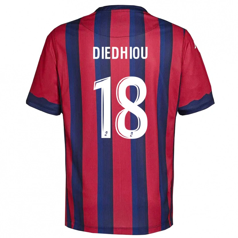 Danxen Herren Famara Diédhiou #18 Burgunder Marine Heimtrikot Trikot 2025/26 T-Shirt Schweiz