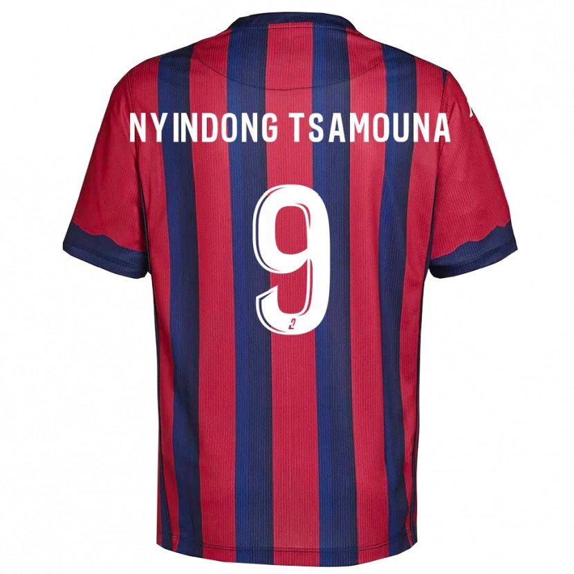 Danxen Herren Jean Nyindong Tsamouna #9 Burgunder Marine Heimtrikot Trikot 2025/26 T-Shirt Schweiz