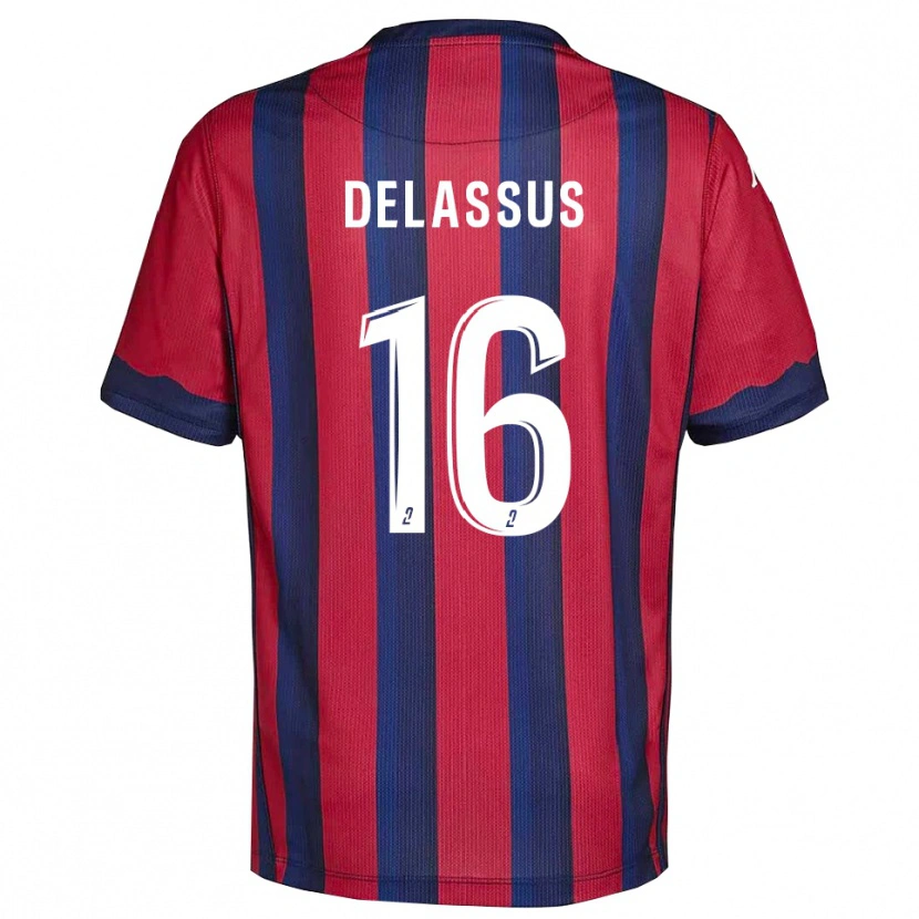 Danxen Herren Gabin Delassus #16 Burgunder Marine Heimtrikot Trikot 2025/26 T-Shirt Schweiz