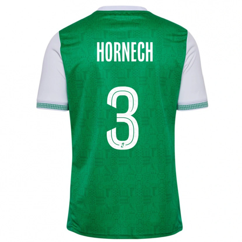 Danxen Herren Ewan Hornech #3 Grün Weiß Heimtrikot Trikot 2025/26 T-Shirt Schweiz