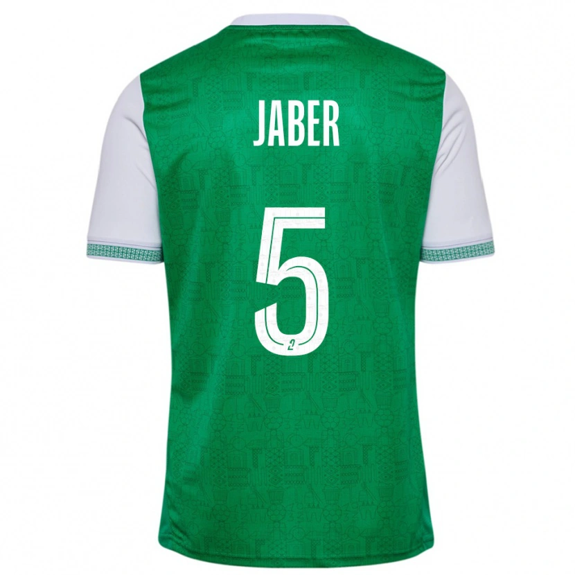 Danxen Herren Mahmoud Jaber #5 Grün Weiß Heimtrikot Trikot 2025/26 T-Shirt Schweiz