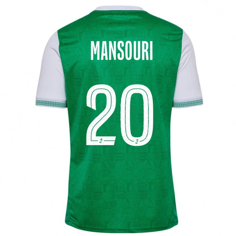 Danxen Herren Ilyes Mansouri #20 Grün Weiß Heimtrikot Trikot 2025/26 T-Shirt Schweiz
