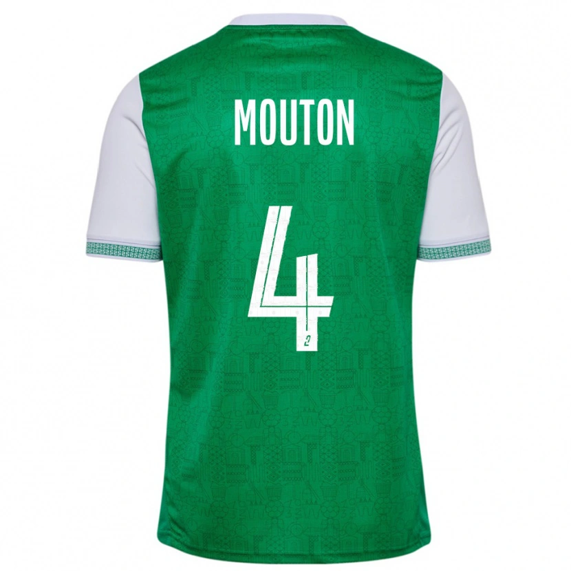 Danxen Herren Nathan Mouton #4 Grün Weiß Heimtrikot Trikot 2025/26 T-Shirt Schweiz