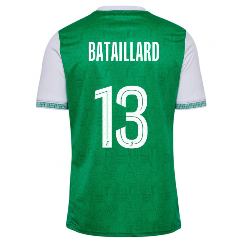 Danxen Herren Faustine Bataillard #13 Grün Weiß Heimtrikot Trikot 2025/26 T-Shirt Schweiz