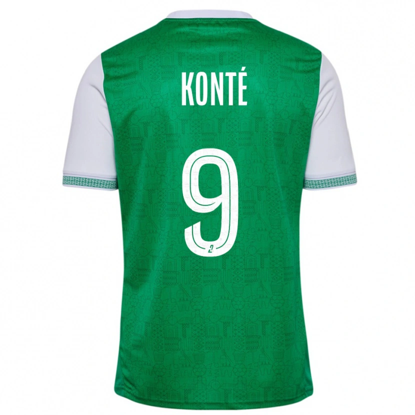 Danxen Herren Mamadou Konté #9 Grün Weiß Heimtrikot Trikot 2025/26 T-Shirt Schweiz