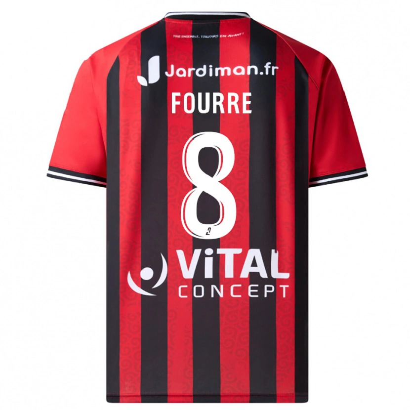 Danxen Herren Adelie Fourre #8 Rot Schwarz Heimtrikot Trikot 2025/26 T-Shirt Schweiz