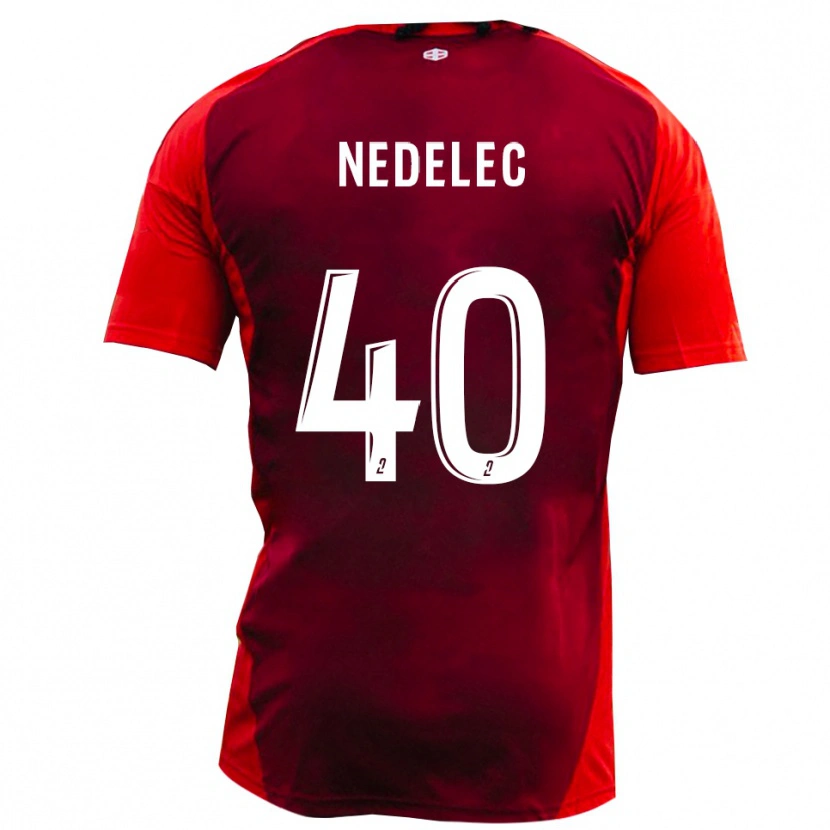 Danxen Herren Aymerick Nedelec #40 Rot Burgund Heimtrikot Trikot 2025/26 T-Shirt Schweiz