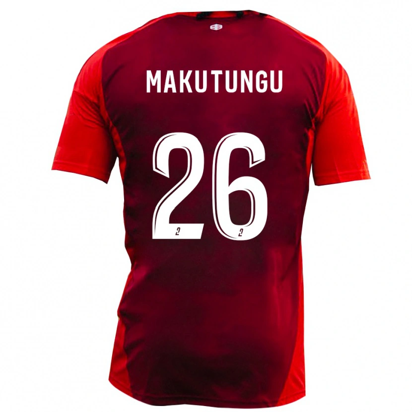 Danxen Herren Cédric Makutungu #26 Rot Burgund Heimtrikot Trikot 2025/26 T-Shirt Schweiz