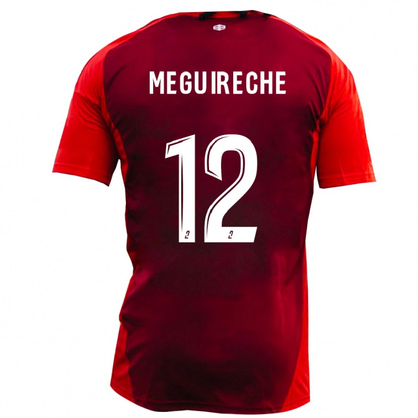 Danxen Herren Yanis Meguireche #12 Rot Burgund Heimtrikot Trikot 2025/26 T-Shirt Schweiz