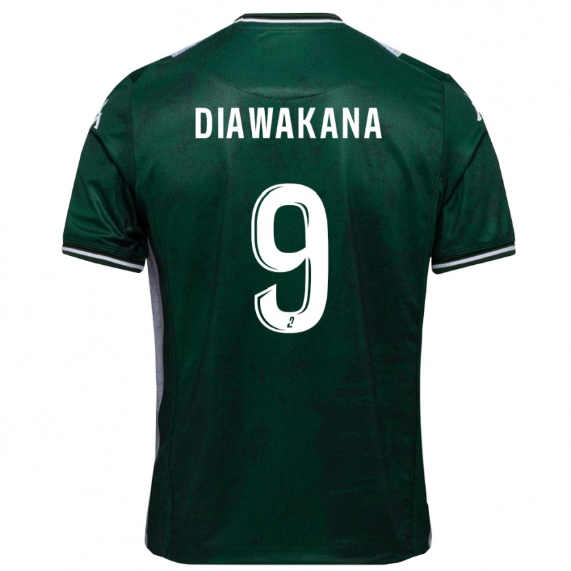 Danxen Herren Malik Diawakana #9 Grün Weiß Heimtrikot Trikot 2025/26 T-Shirt Schweiz