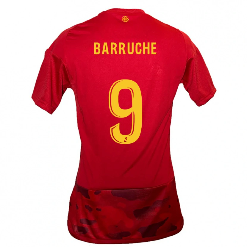 Danxen Herren Théo Barruche #9 Rot Gelb Heimtrikot Trikot 2025/26 T-Shirt Schweiz