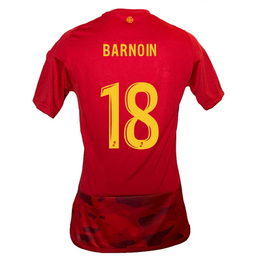 Danxen Herren Ninon Barnoin #18 Rot Gelb Heimtrikot Trikot 2025/26 T-Shirt Schweiz