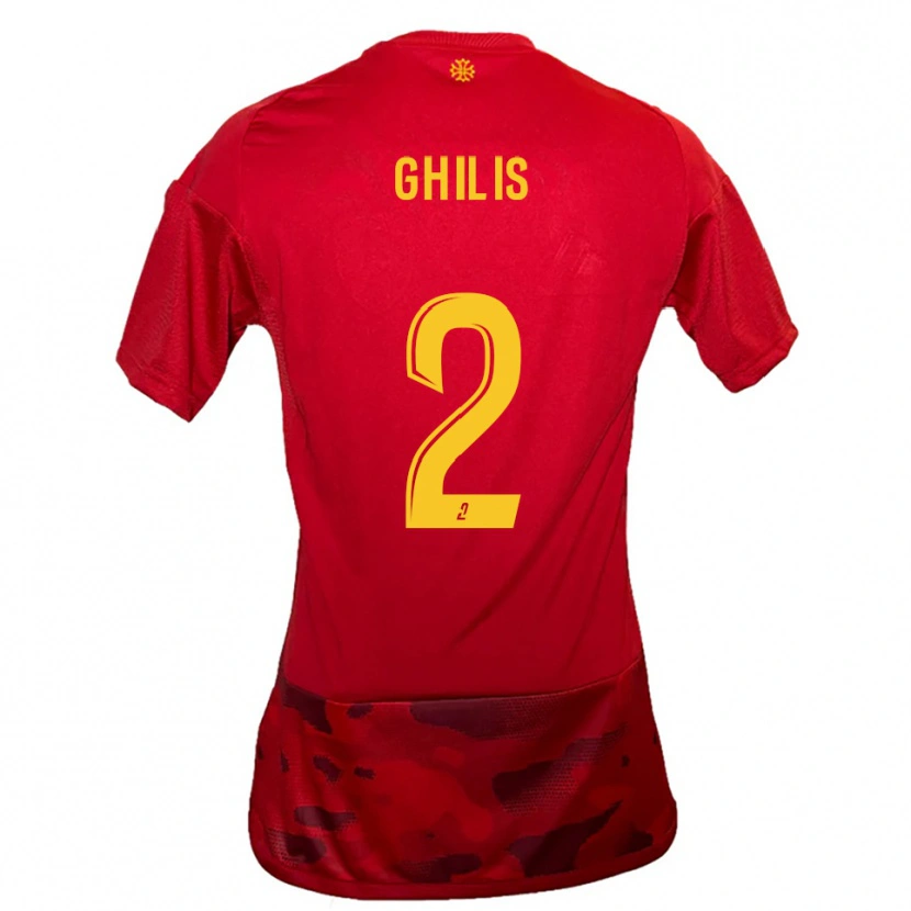 Danxen Herren Mohamed Ghilis #2 Rot Gelb Heimtrikot Trikot 2025/26 T-Shirt Schweiz